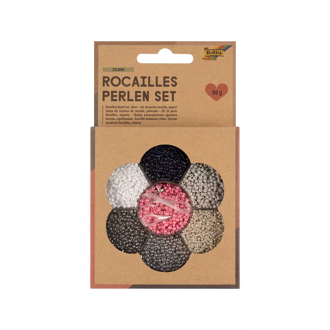 folia Rocailles-Perlen-Set SILBER