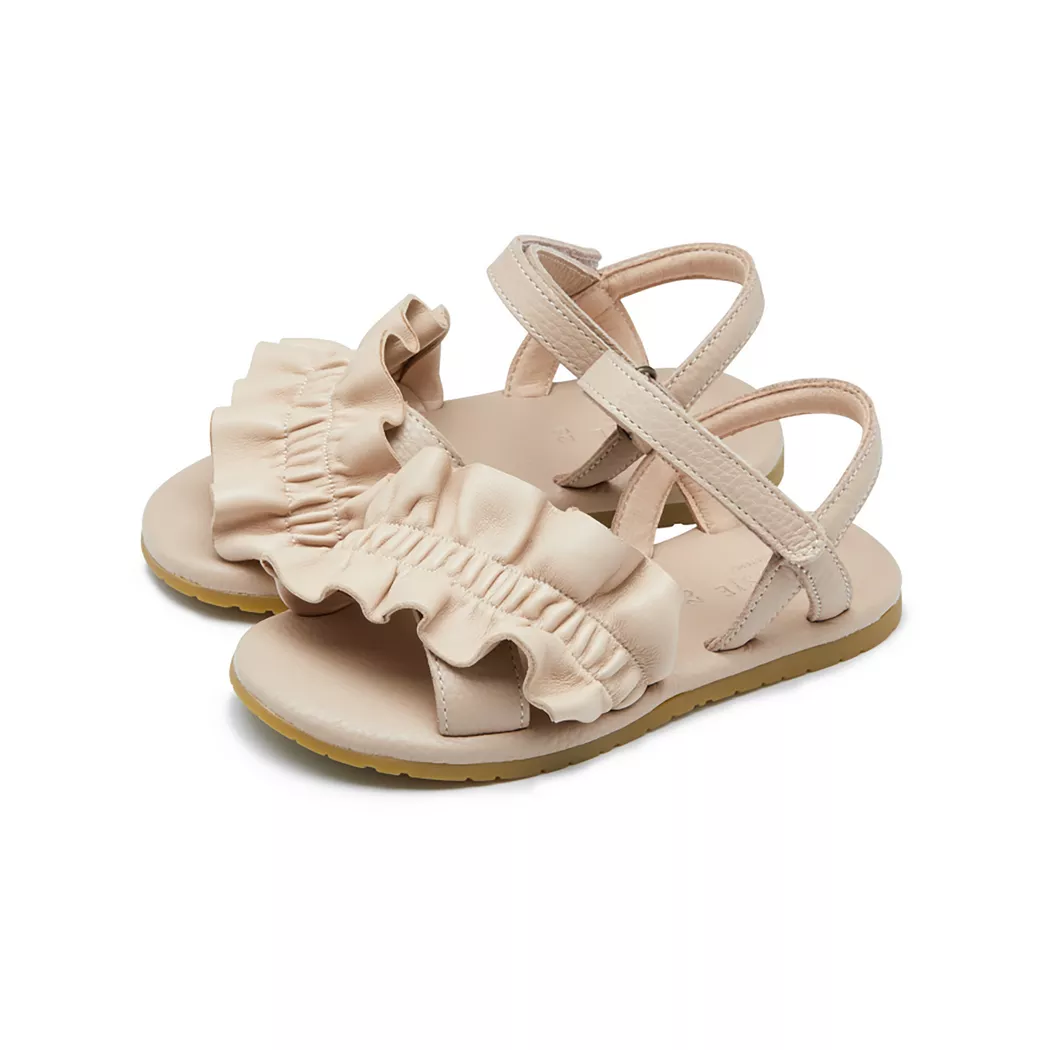 Donsje Amsterdam - Sandalen, Sandalen mit Rüschendetail, 24, Ecru