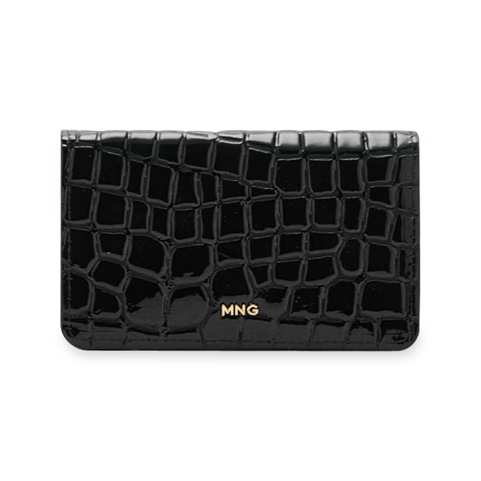 MANGO Diagonal Kroko-Effekt Portemonnaie  