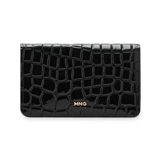 MANGO Diagonal Kroko-Effekt Portemonnaie  