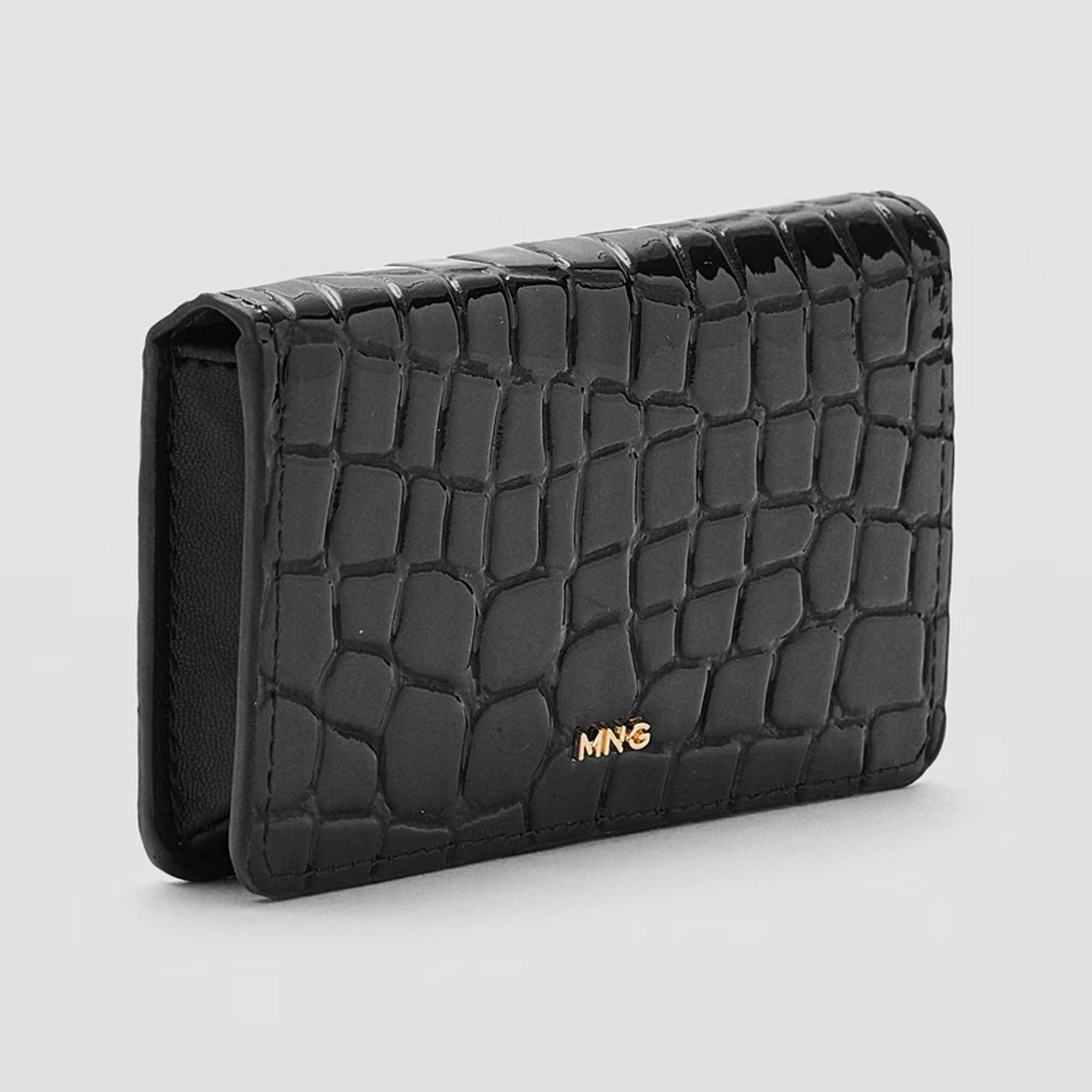 MANGO Diagonal Kroko-Effekt Portemonnaie  