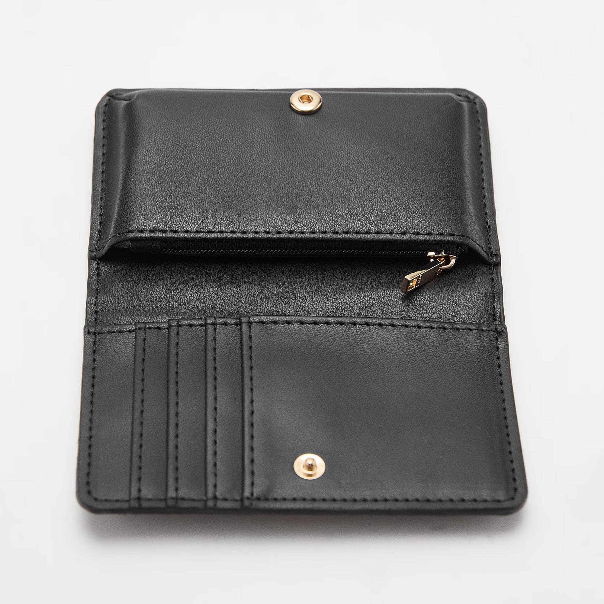 MANGO Diagonal Kroko-Effekt Portemonnaie  