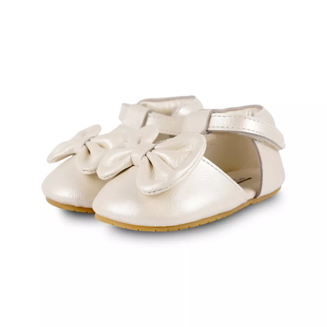 Donsje Amsterdam - Babyschuhe, Babyschuhe mit Schleifendetail, 6-12 MONATE, Weiss