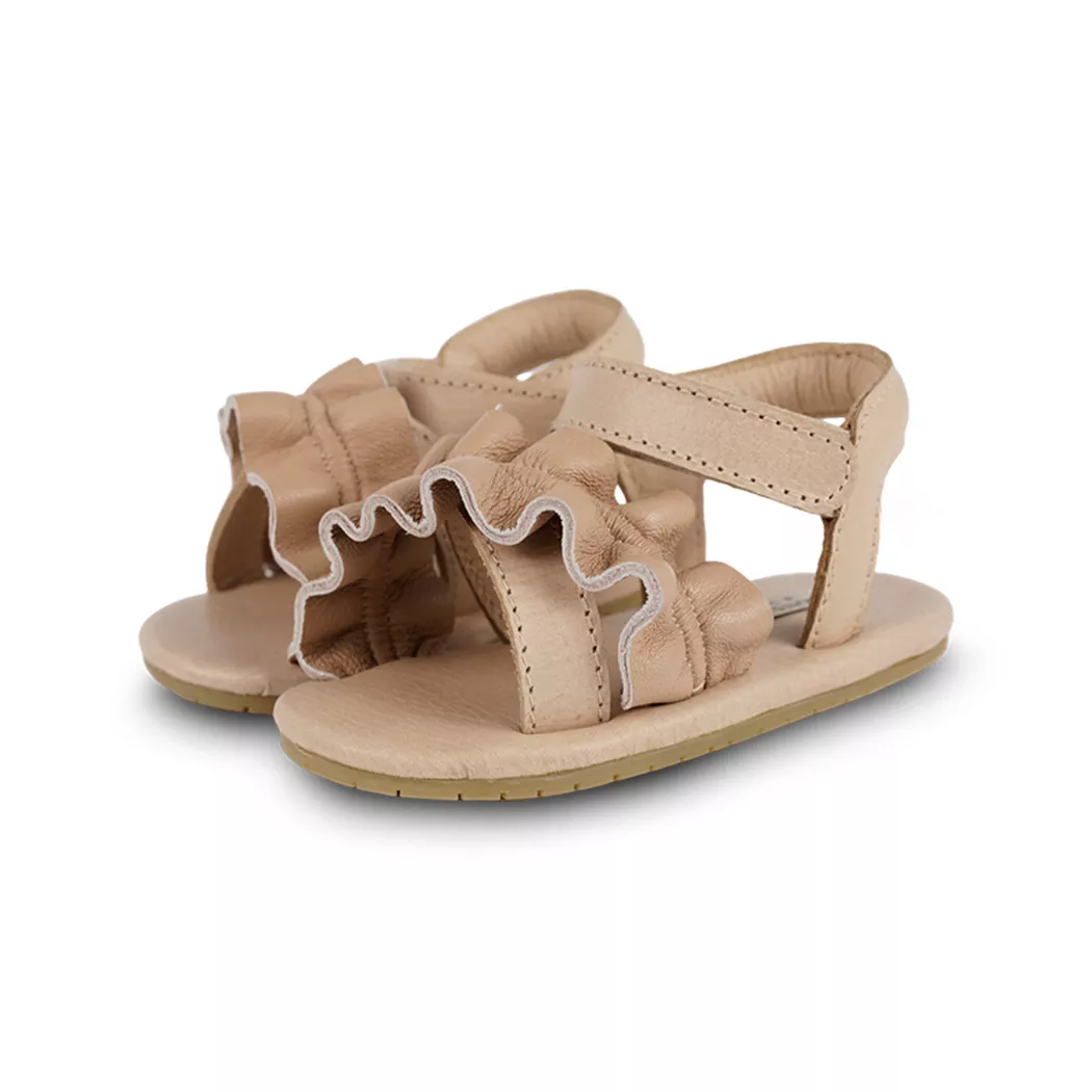 Donsje Amsterdam - Sandalen, Rüschen Sandalen, 0-6M, Beige