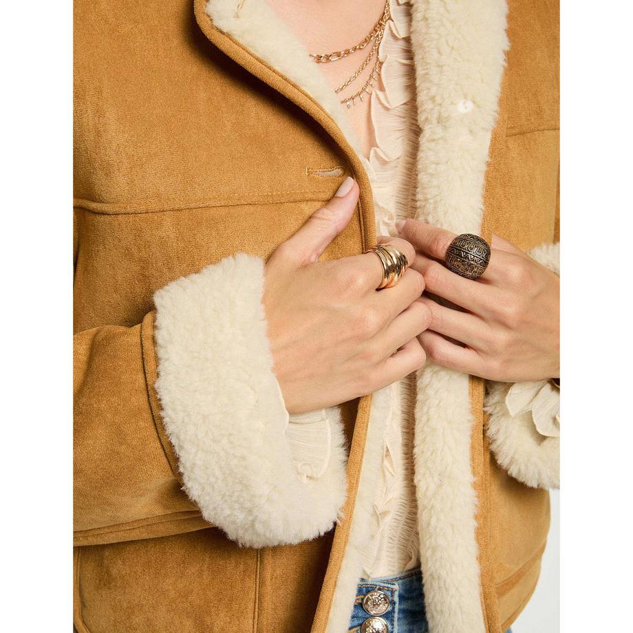 MORGAN Giacca Faux Shearling  