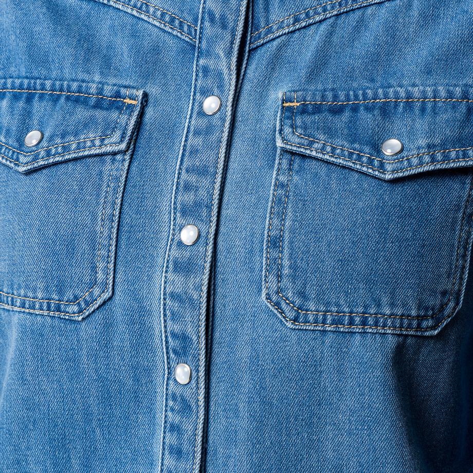 Manor Woman Camicetta in denim  