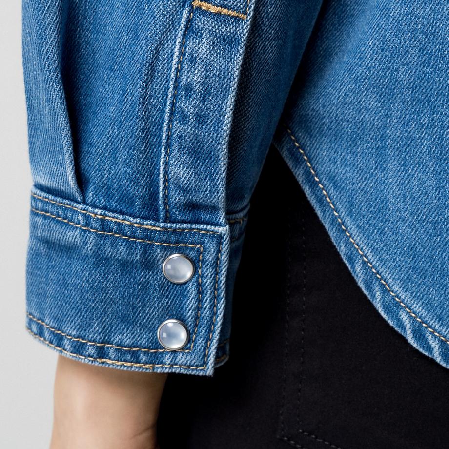 Manor Woman Camicetta in denim  