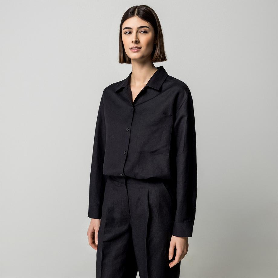 Manor Woman Chemisier à manches longues avec poche poitrine  