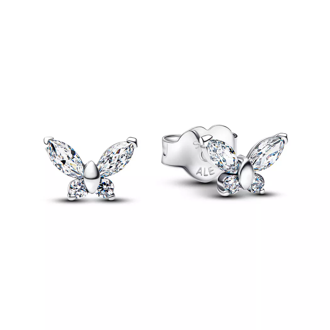 Pandora - Ohrstecker,  Timeless, One Size, Silber 9