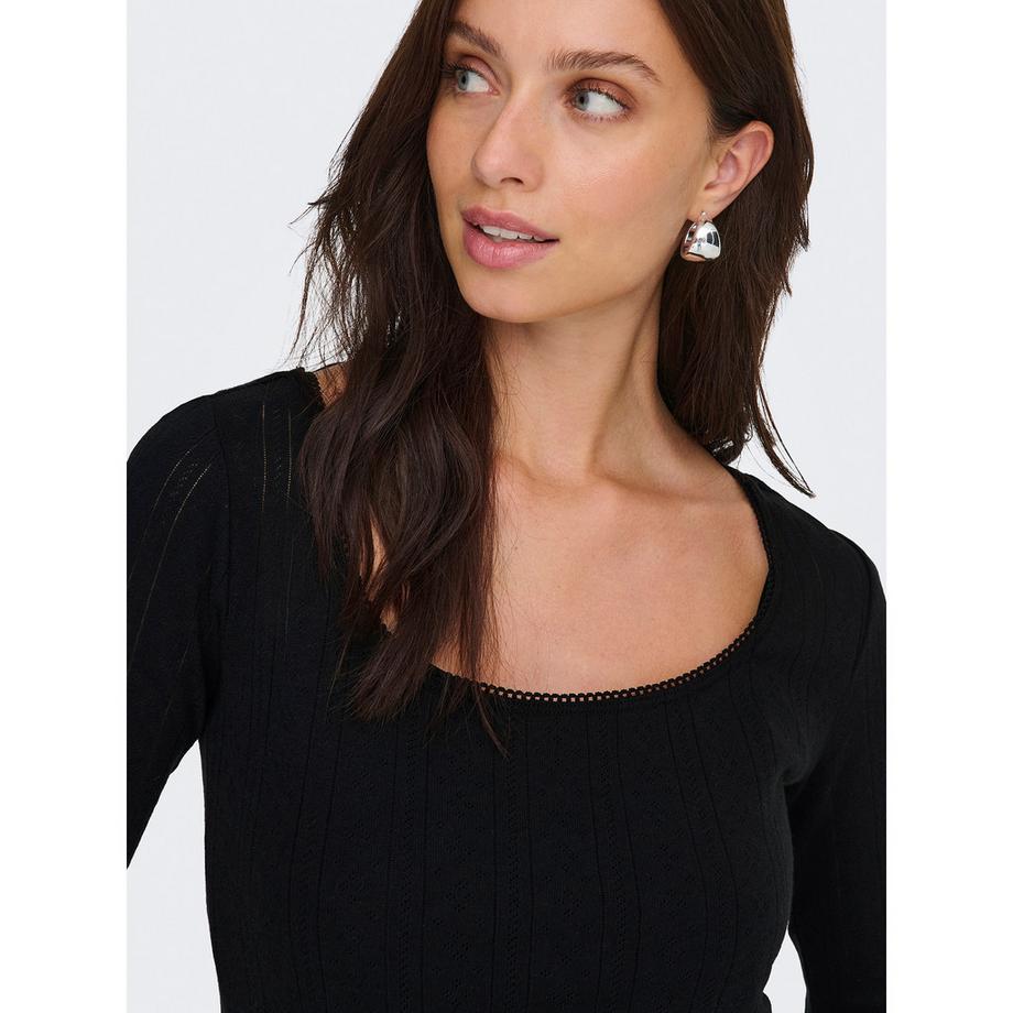 ONLY Sassy Carré Ausschnitt Halbarm Top  