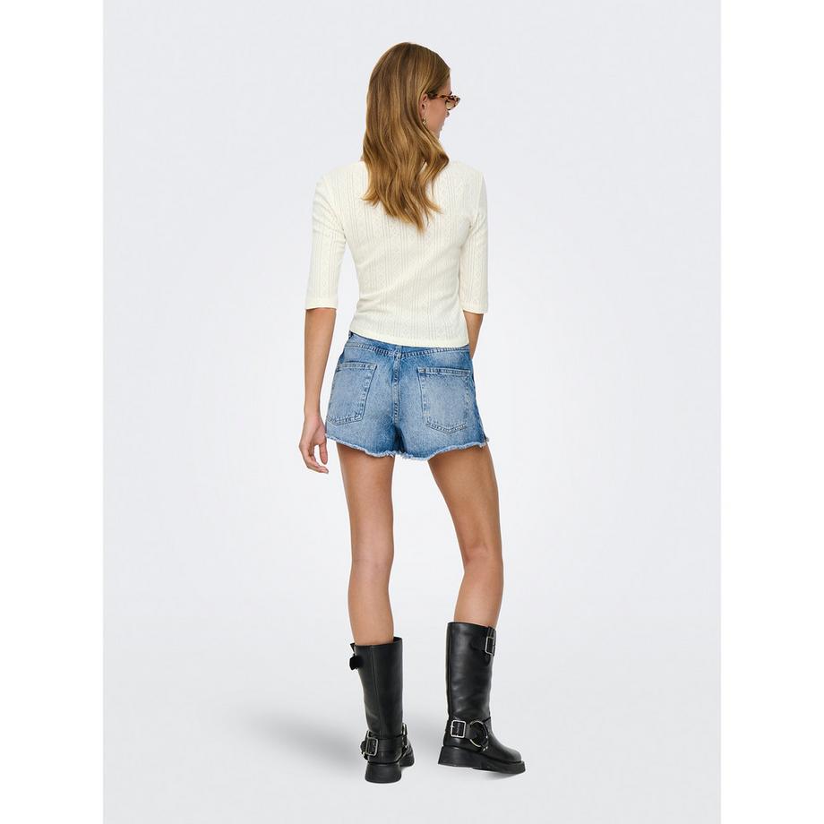 ONLY Sassy Carré Ausschnitt Halbarm Top  