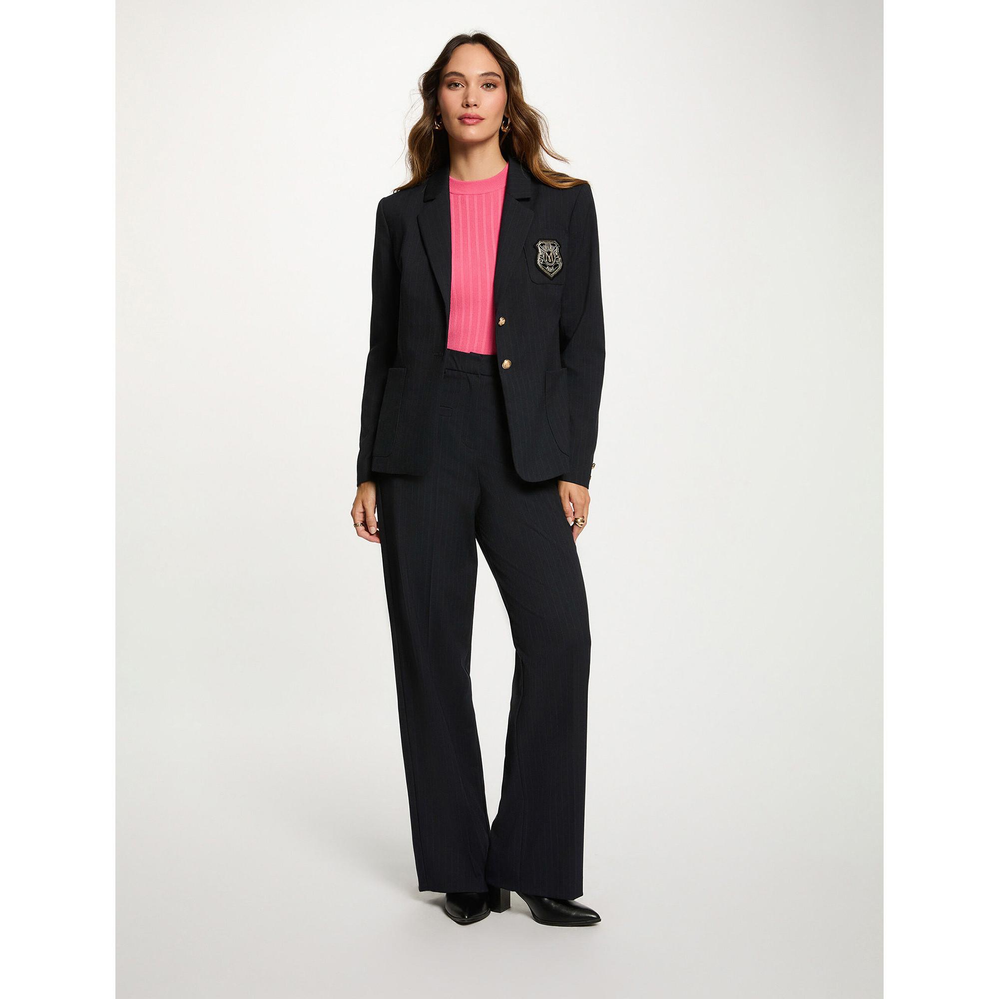 MORGAN Nadelstreifen High Waist Straight Fit Hose  