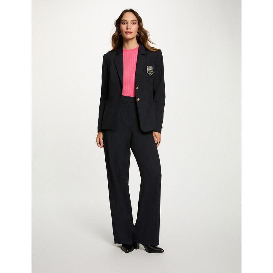 MORGAN Nadelstreifen High Waist Straight Fit Hose  