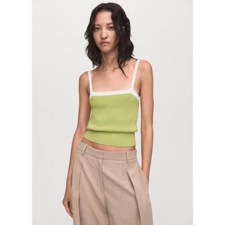 MANGO MOJI Top Maglia Scollo Quadrato  
