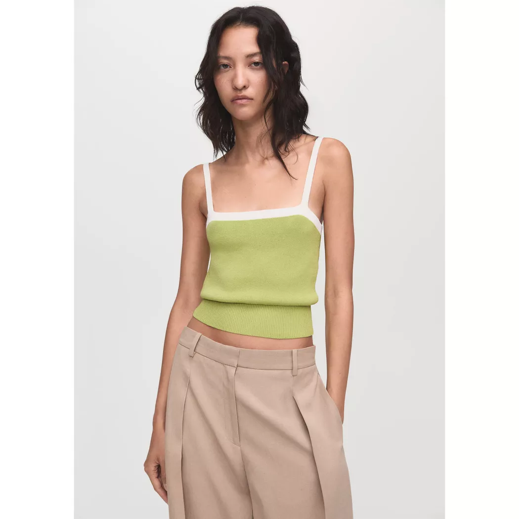 Mango - Top, für Damen, Pastellgrün, Größe S