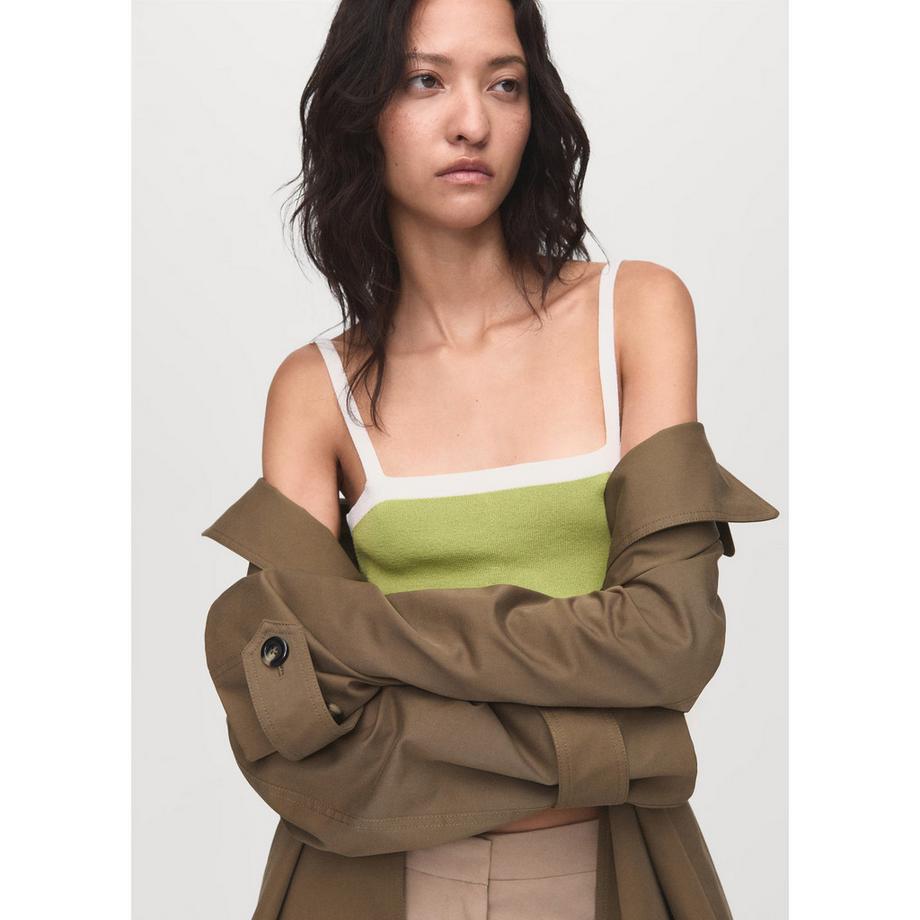 MANGO MOJI Top Tricot Encolure Carrée  