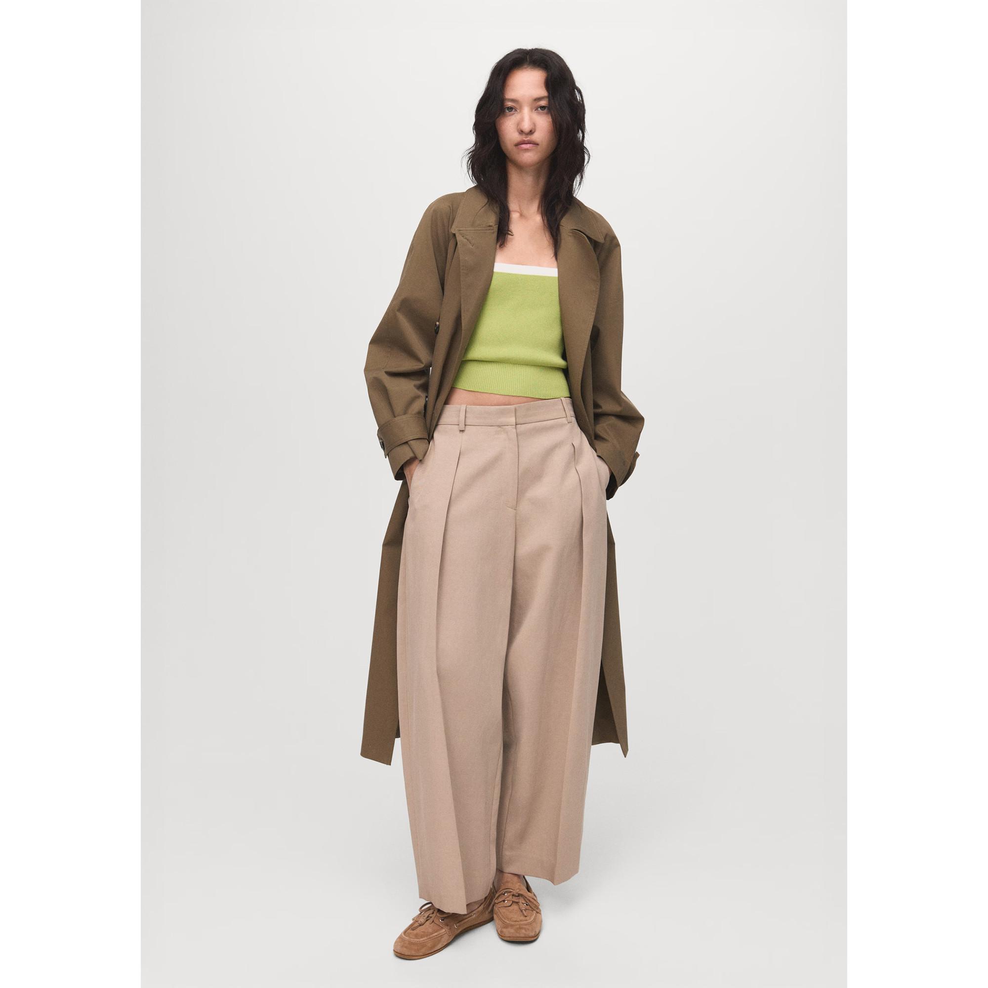 MANGO MOJI Top Maglia Scollo Quadrato  