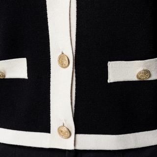 MANGO PIA Cardigan con Bordo a Contrasto  