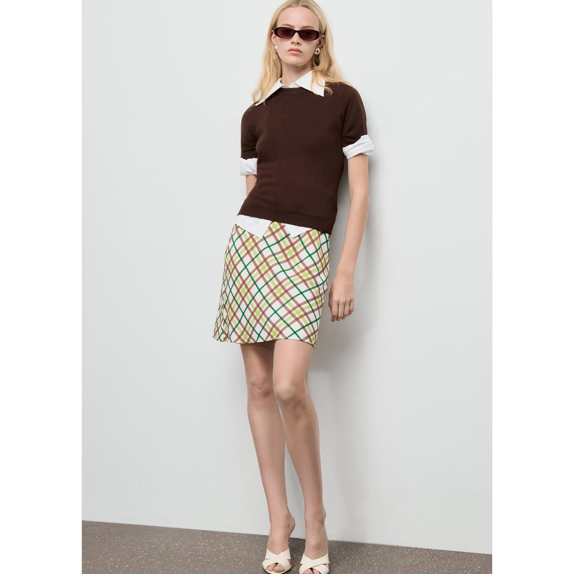 MANGO CUTIE Karierter Minirock  