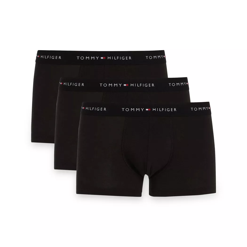 Trunk "DTM", Damen, Gr. S (48), schwarz, schwarz, schwarz, Jersey, Obermaterial: 87% Polyester, 13% Elasthan, TOMMY HILFIGER UNDERWEAR, körpernah, Unterhosen, elastischer Bund, längere Form
