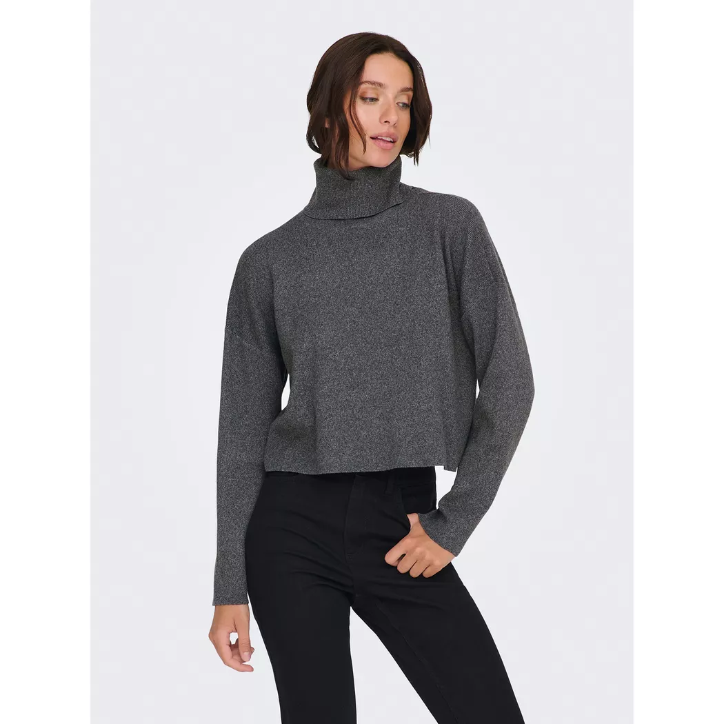 Only - Pullover, für Damen, Grau Melange, Größe S