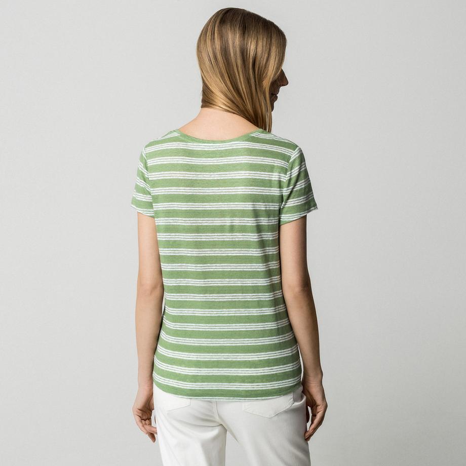 Manor Woman Gestreiftes Kurzarm Regular Fit T-Shirt  