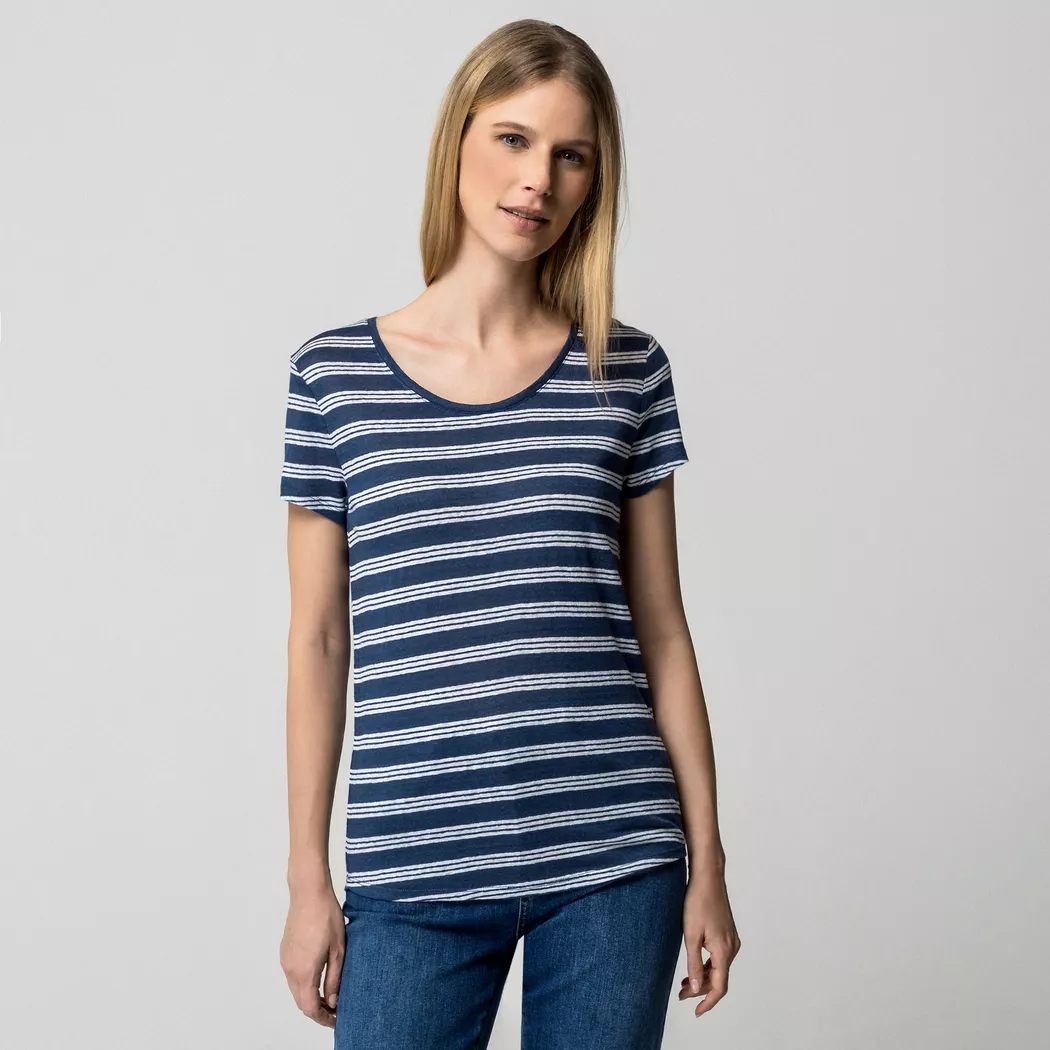 Manor Woman - T-Shirt, für Damen, Blau, Größe L