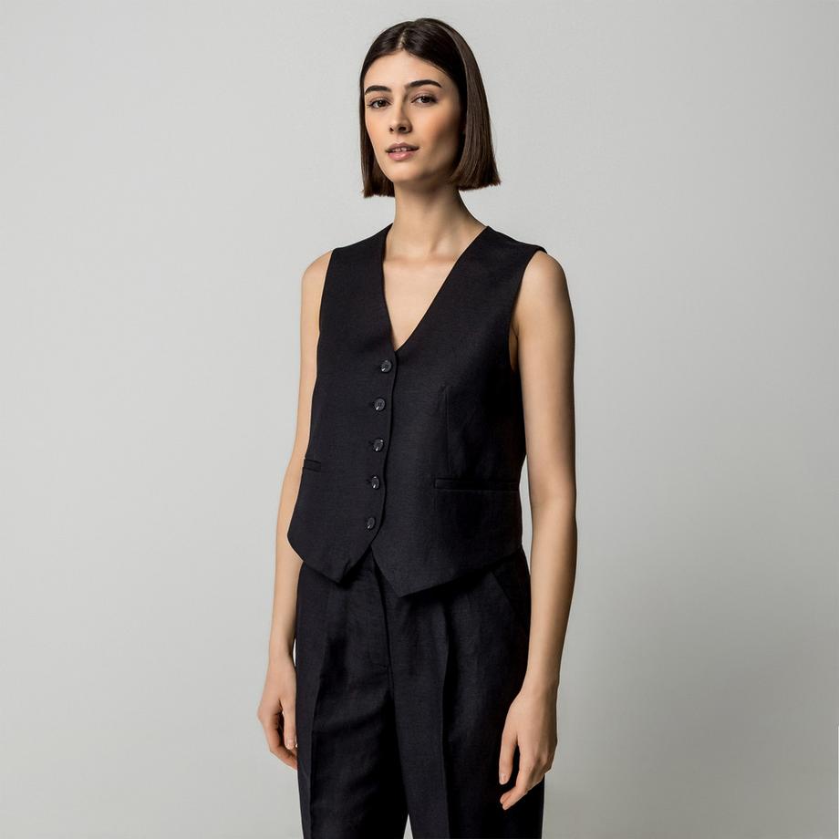 Manor Woman Ärmellose Weste mit Knopfleiste  