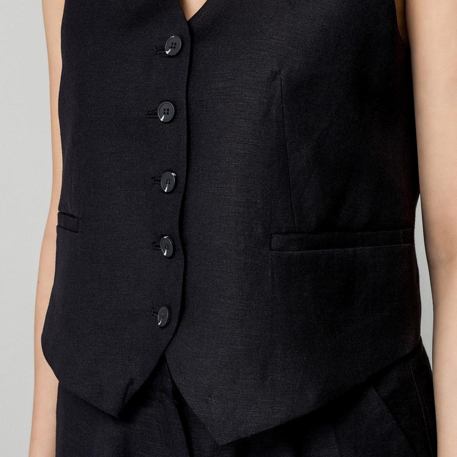 Manor Woman Ärmellose Weste mit Knopfleiste  