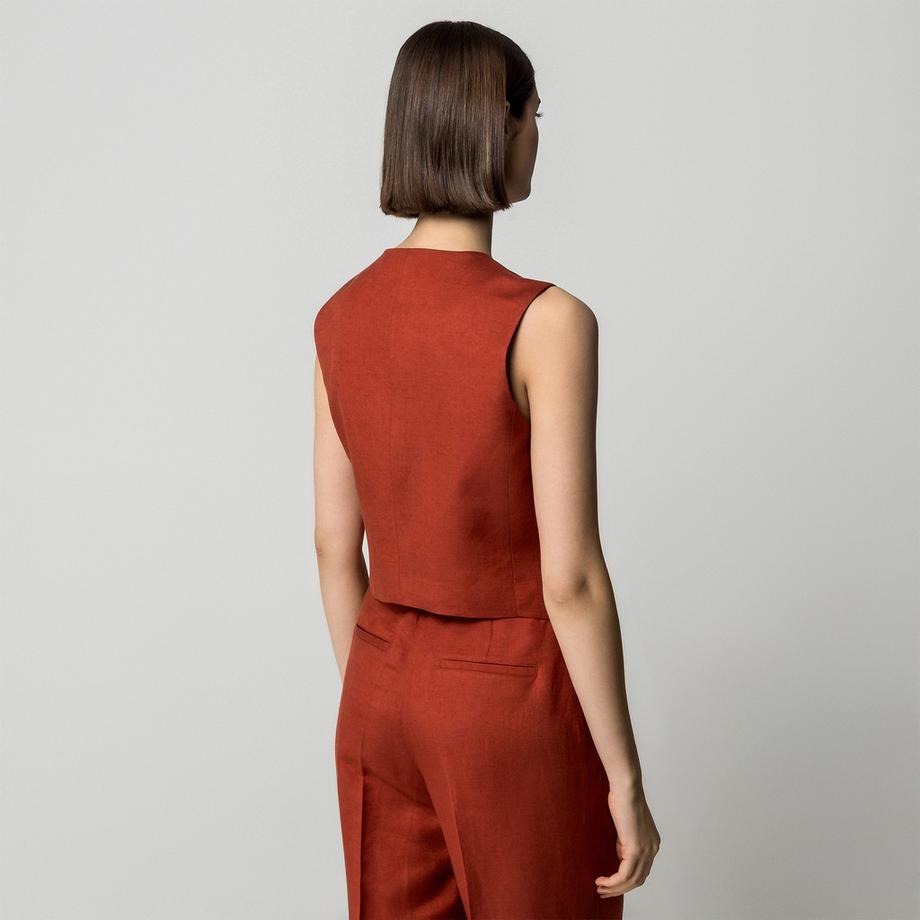 Manor Woman Ärmellose Weste mit Knopfleiste  