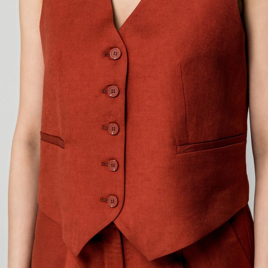 Manor Woman Ärmellose Weste mit Knopfleiste  