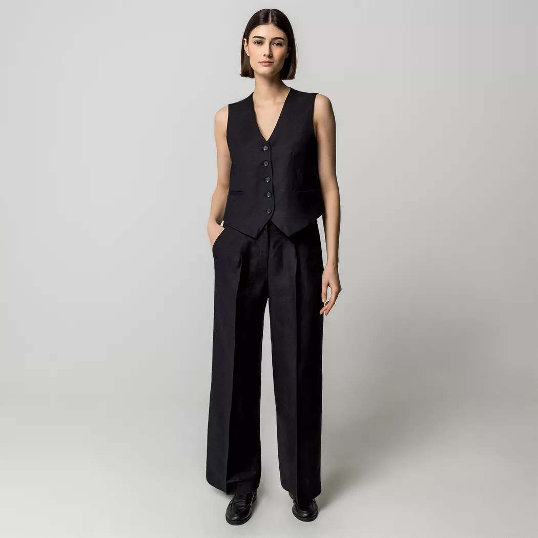Manor Woman - Hose, für Damen, Black, Größe 34