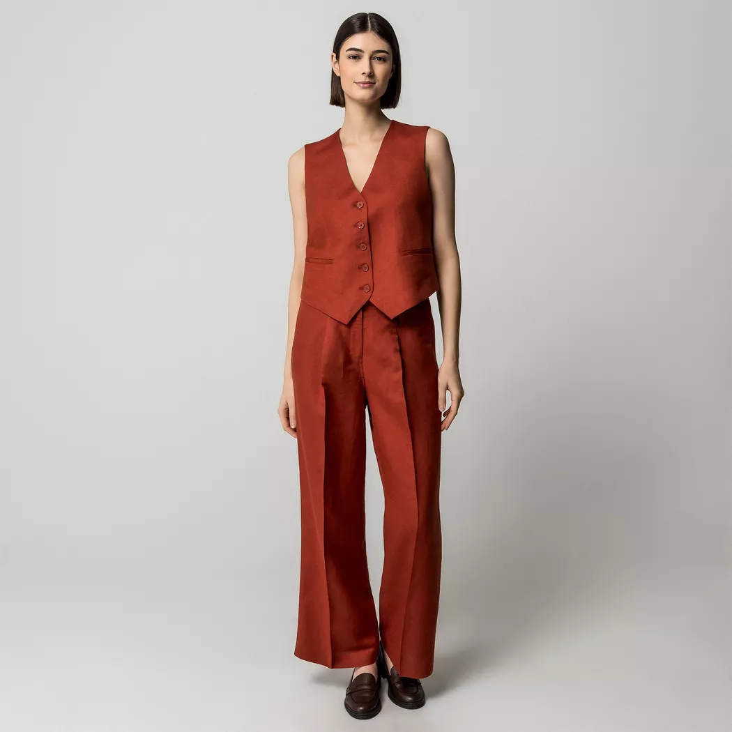 Manor Woman Weite Hose Trousers Bordeaux 44