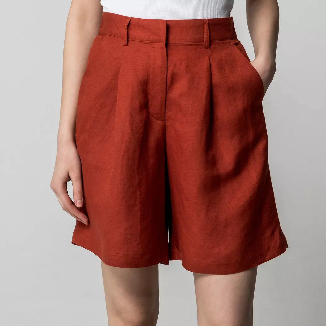Manor Woman - Shorts, für Damen, Bordeaux, Größe 42