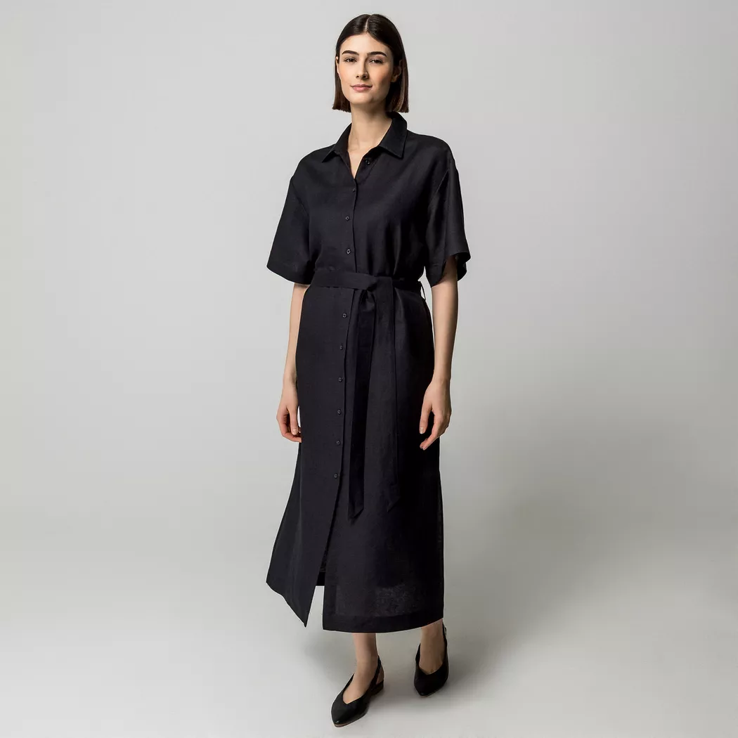 Manor Woman - Blusenkleid, für Damen, Black, Größe 44