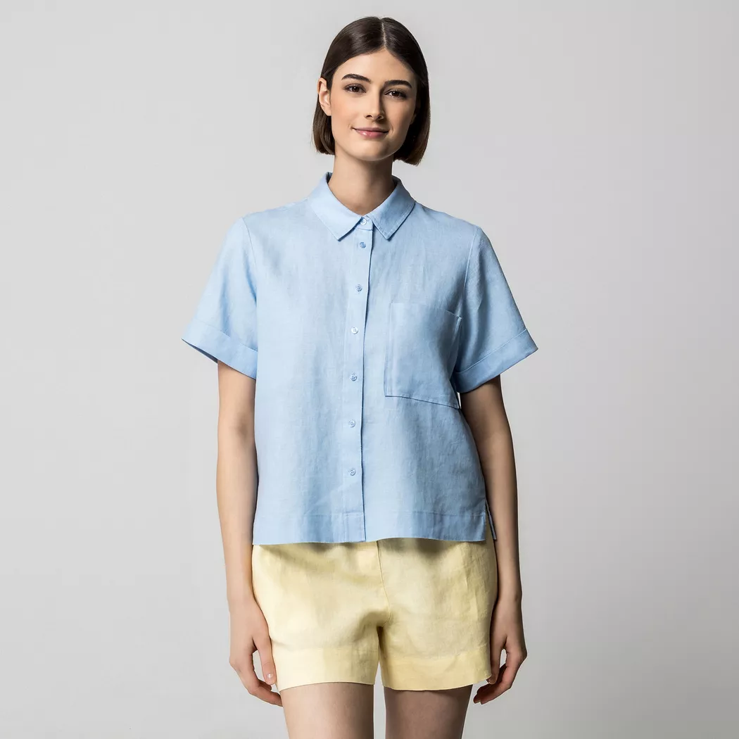 Manor Woman - Bluse, für Damen, Hellblau, Größe 42