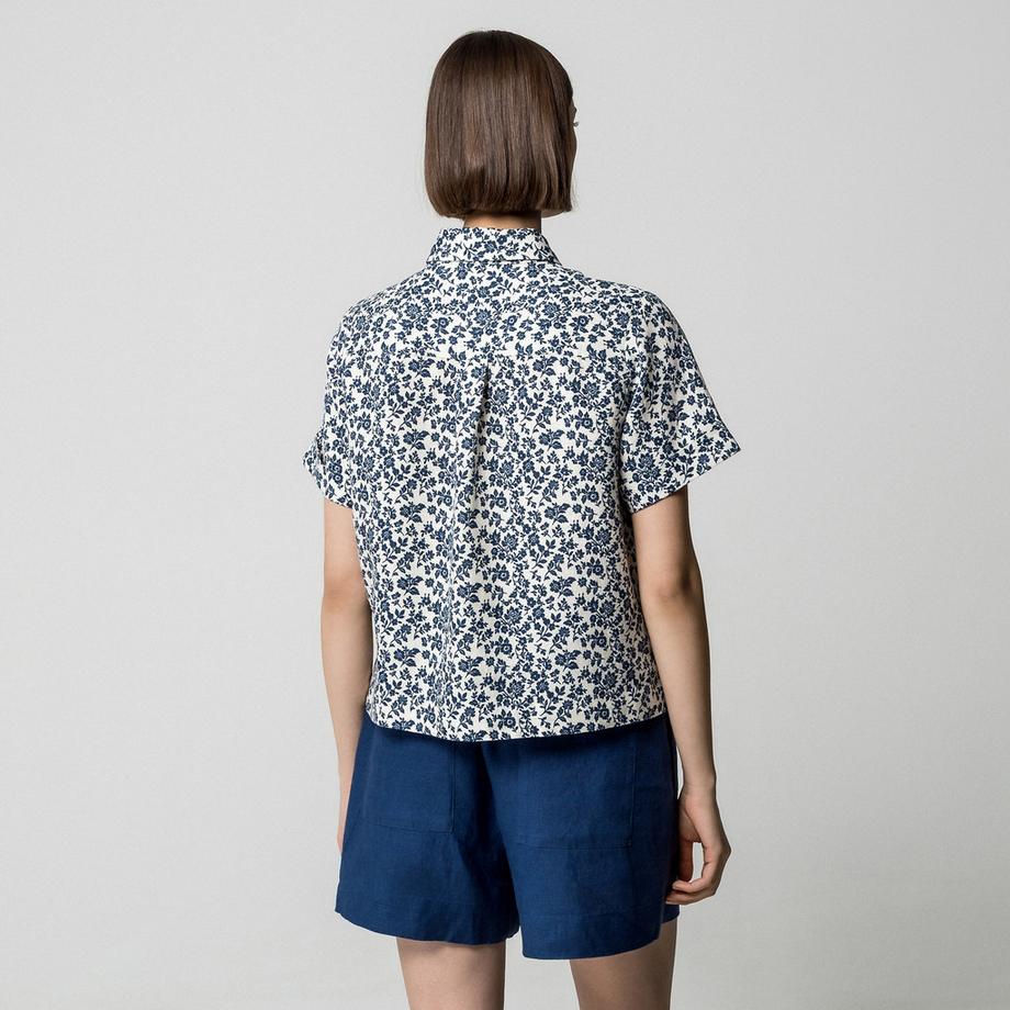 Manor Woman Chemisier à Manches Courtes à Motif Floral  