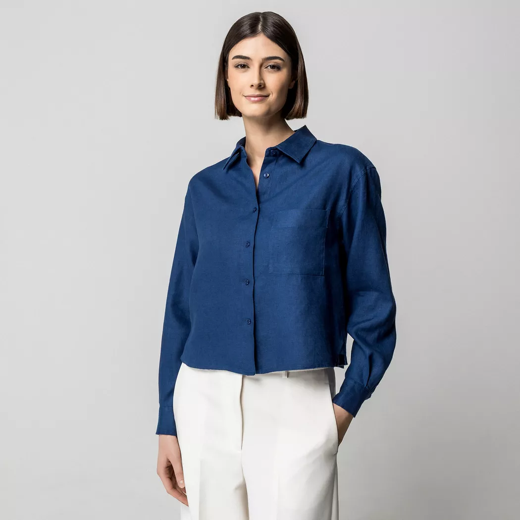 Manor Woman - Bluse, für Damen, Blau, Größe 40