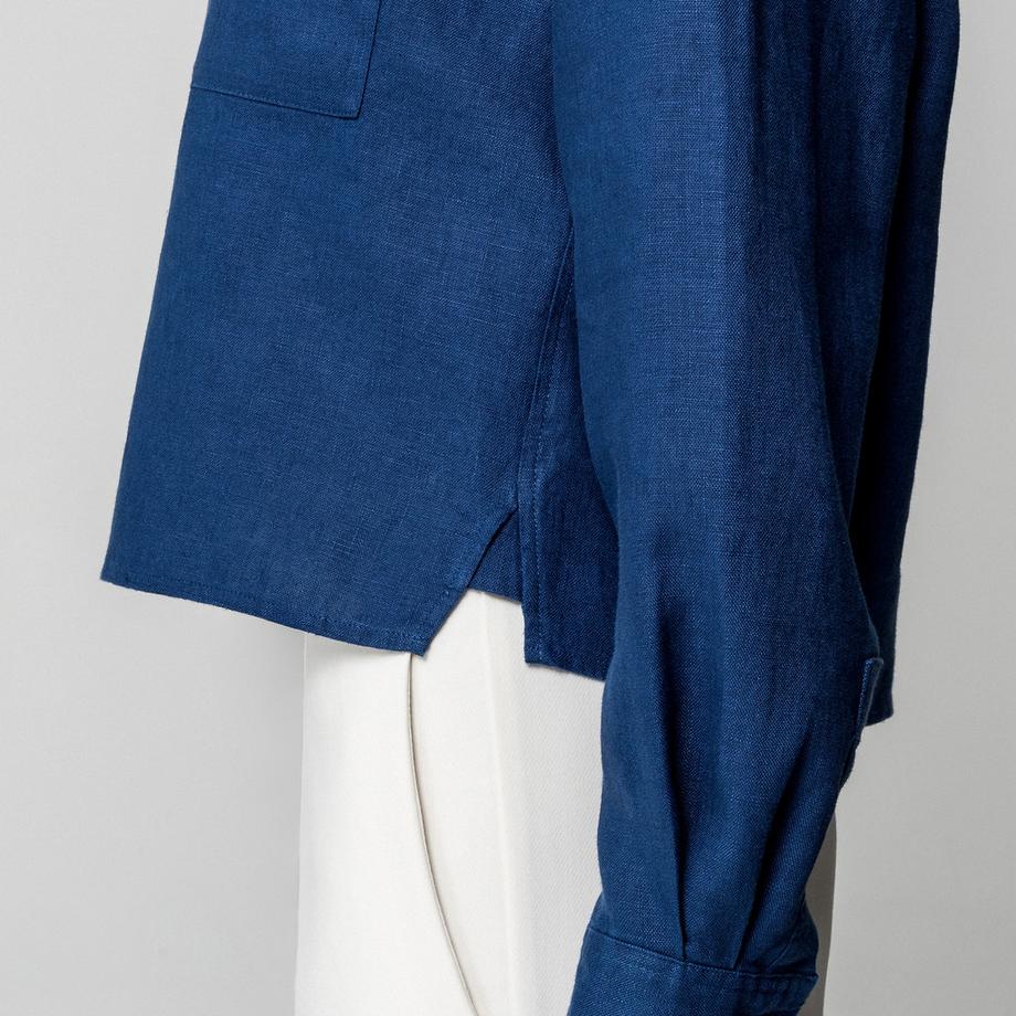 Manor Woman Chemisier à Manches Longues Coupe Droite avec Col Rabattu  