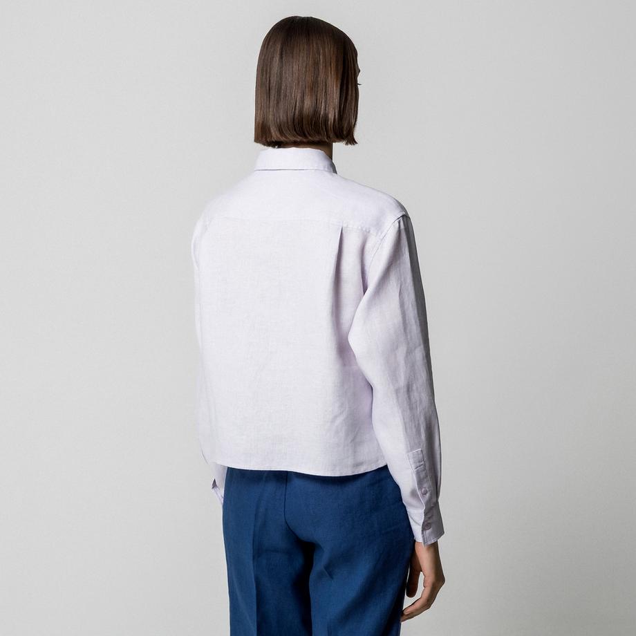 Manor Woman Chemisier à Manches Longues Coupe Droite avec Col Rabattu  