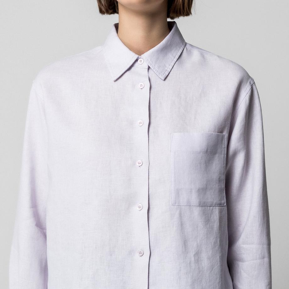 Manor Woman Chemisier à Manches Longues Coupe Droite avec Col Rabattu  