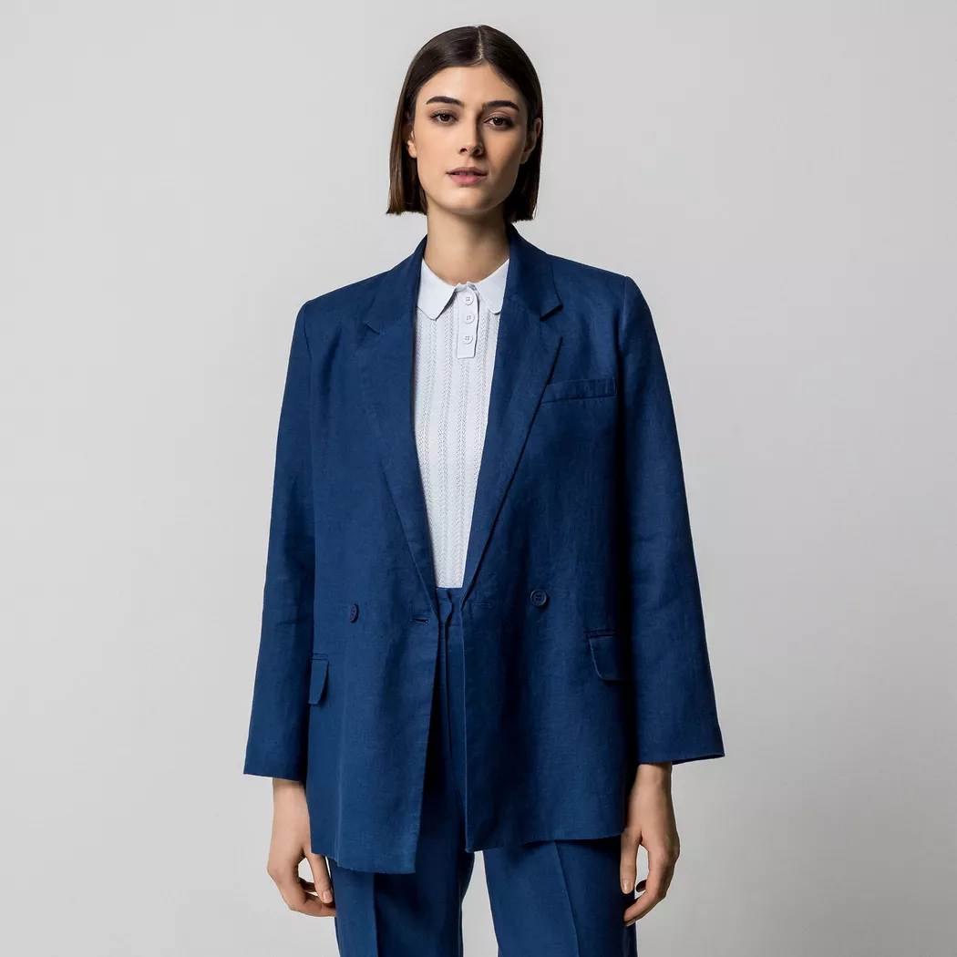 Manor Woman - Blazer, für Damen, Blau, Größe 44