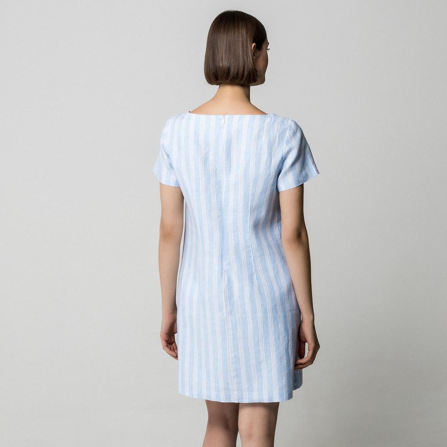 Manor Woman Robe fourreau mini rayée coupe droite  