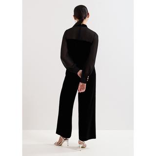 Phase Eight Magie Jumpsuit mit transparenten Ärmeln und Schleifendetail  