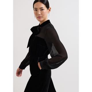 Phase Eight Magie Jumpsuit mit transparenten Ärmeln und Schleifendetail  