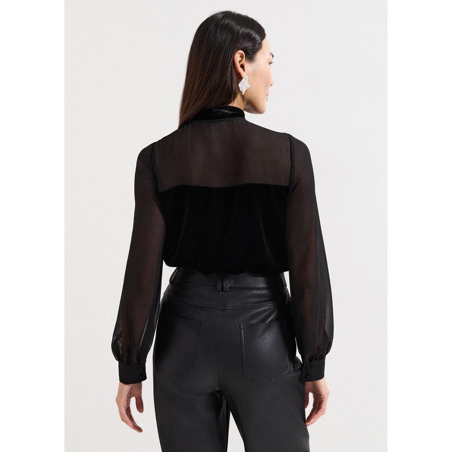 Phase Eight Raye Camicetta in Velluto con Fiocco  