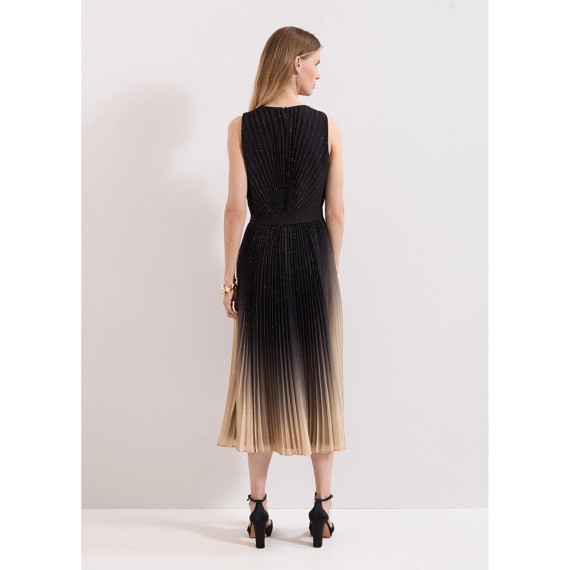 Phase Eight Abito Midi Plissettato Ombré  