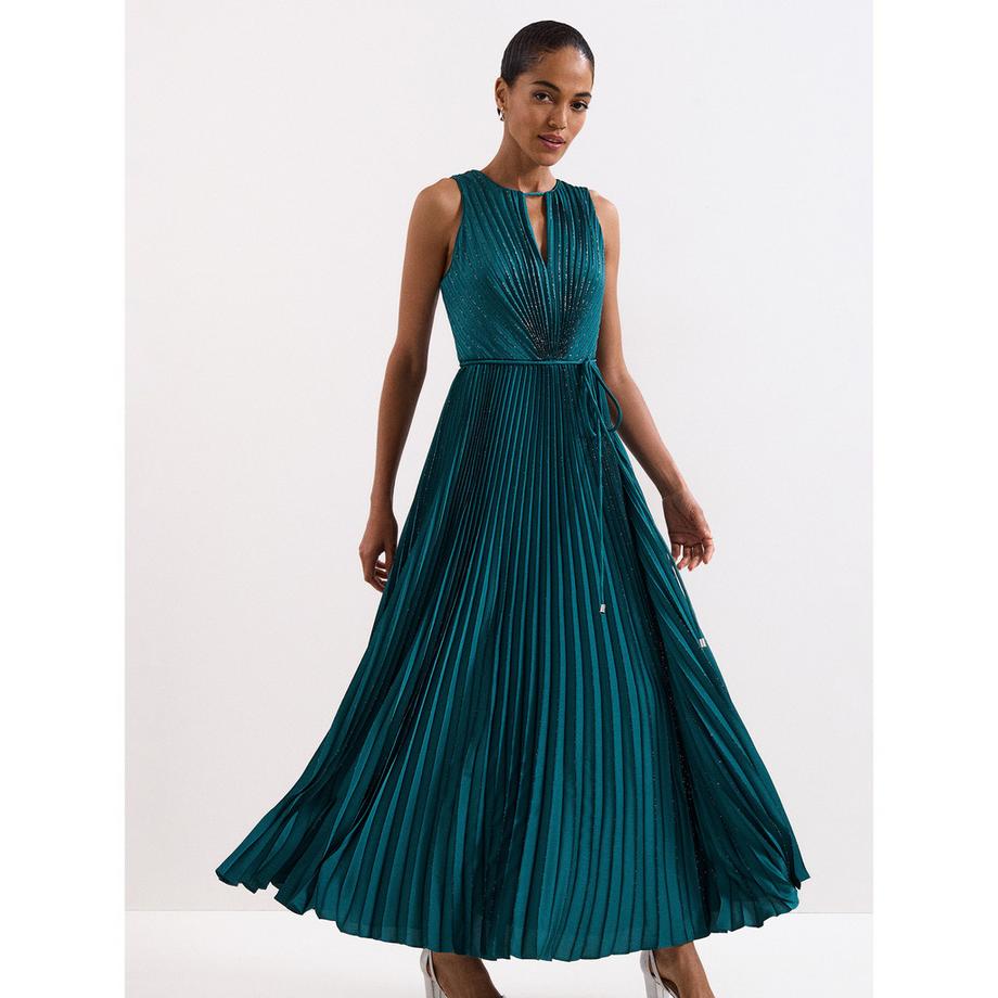 Phase Eight Simara Ärmelloses Plissiertes Maxikleid  