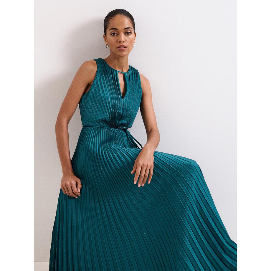 Phase Eight Simara Ärmelloses Plissiertes Maxikleid  