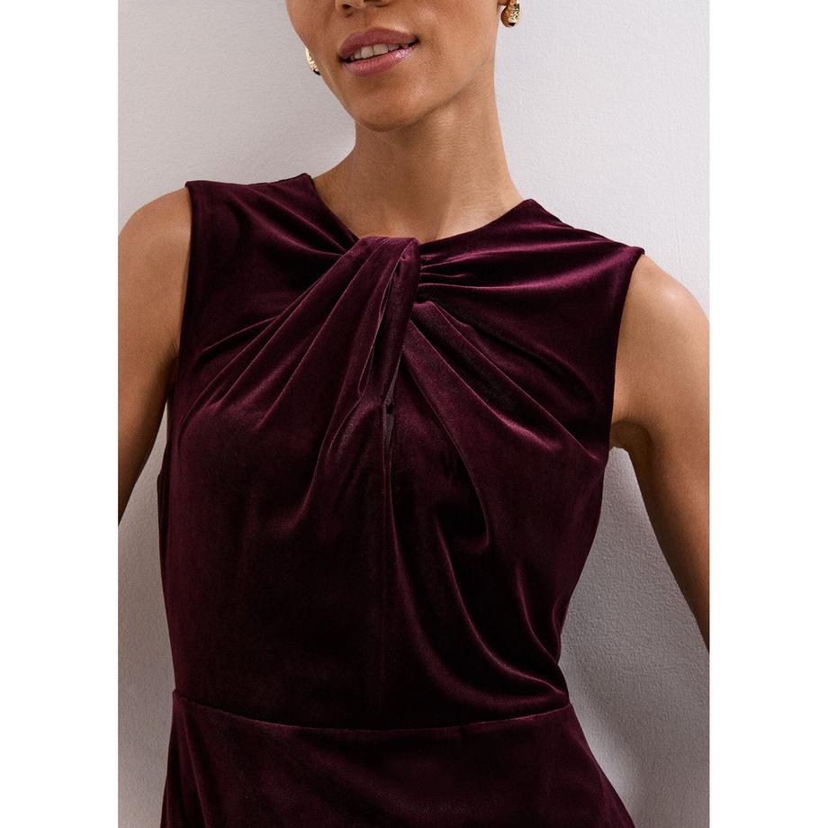 Phase Eight Ava Ärmelloses Samt Midikleid  